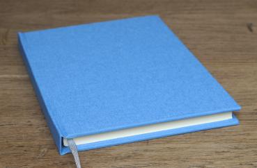 Preview: Feiner Leinen Einband hellblau Papeterie Schreibweise